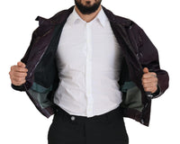 Thumbnail for Elegant Purple Biker Jacket