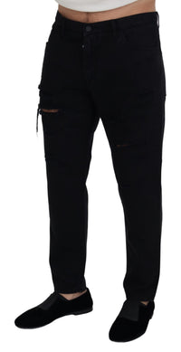 Thumbnail for Elegant Black Loose Fit Italian Jeans