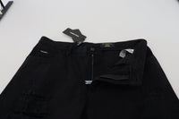 Thumbnail for Elegant Black Loose Fit Italian Jeans