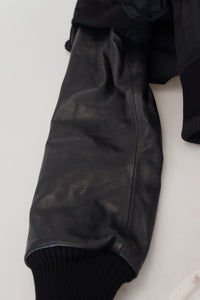 Thumbnail for Elegant Black Crystal-Embellished Bomber Jacket