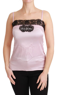 Thumbnail for Elegant Silk Lace Detail Tank Top