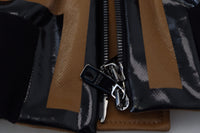 Thumbnail for Elegant Dark Camel Zip Blouson Jacket