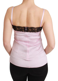 Thumbnail for Elegant Silk Lace Detail Tank Top