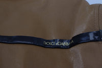 Thumbnail for Elegant Dark Camel Zip Blouson Jacket