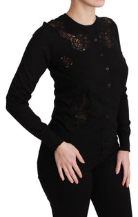 Thumbnail for Elegant Cashmere Silk Blend Lace Cardigan