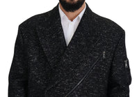 Thumbnail for Sleek Patterned Wool Double Breasted Jacket