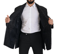 Thumbnail for Sleek Patterned Wool Double Breasted Jacket
