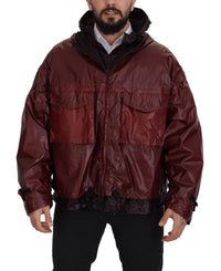 Thumbnail for Elegant Bordeaux Full Zip Hooded Jacket