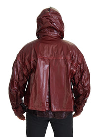 Thumbnail for Elegant Bordeaux Full Zip Hooded Jacket