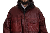 Thumbnail for Elegant Bordeaux Full Zip Hooded Jacket
