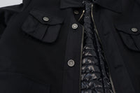 Thumbnail for Elegant Full Zip Black Wool Blend Jacket