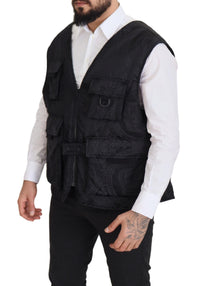 Thumbnail for Elegant Sleeveless Vest Jacket in Black