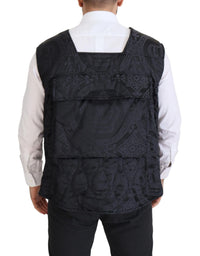 Thumbnail for Elegant Sleeveless Vest Jacket in Black