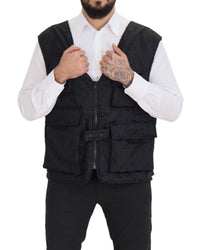 Thumbnail for Elegant Sleeveless Vest Jacket in Black