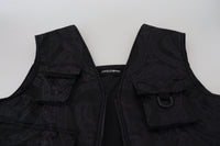 Thumbnail for Elegant Sleeveless Vest Jacket in Black