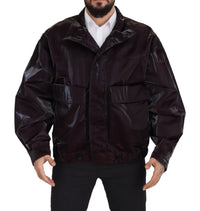 Thumbnail for Elegant Bordeaux Collared Jacket