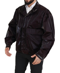 Thumbnail for Elegant Bordeaux Collared Jacket