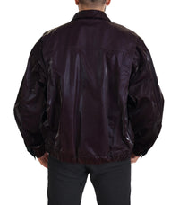Thumbnail for Elegant Bordeaux Collared Jacket