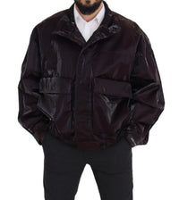 Thumbnail for Elegant Bordeaux Collared Jacket