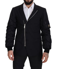 Thumbnail for Elegant Black Virgin Wool Jacket
