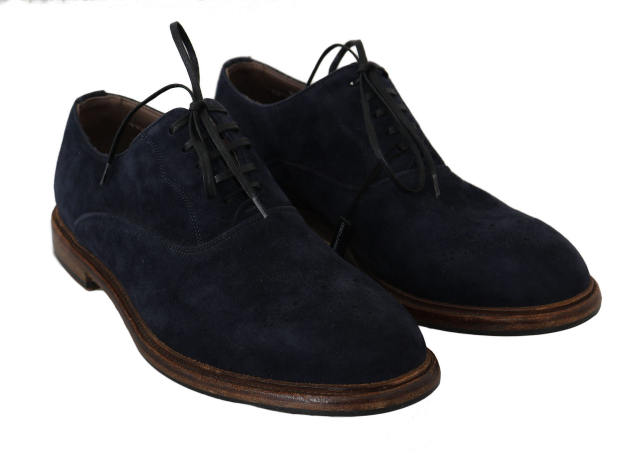 Elegant Blue Derby Dress Shoes