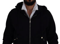 Thumbnail for Elegant Black Bomber Jacket with Hood