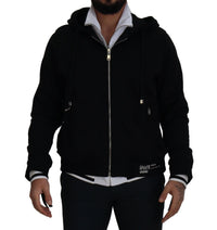 Thumbnail for Elegant Black Bomber Jacket with Hood