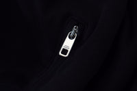 Thumbnail for Elegant Black Bomber Jacket with Hood