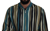 Thumbnail for Multicolor Full Zip Silk Blend Jacket