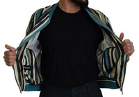 Thumbnail for Multicolor Full Zip Silk Blend Jacket