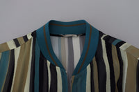 Thumbnail for Multicolor Full Zip Silk Blend Jacket