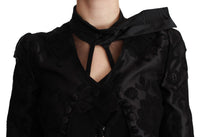 Thumbnail for Exquisite Floral Jacquard Corset Blazer