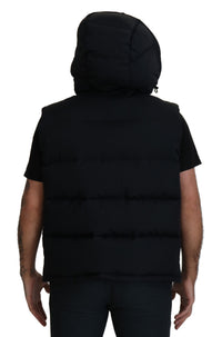 Thumbnail for Sleek Black Hooded Short Sleeve Jacket