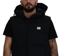 Thumbnail for Sleek Black Hooded Short Sleeve Jacket