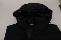 Thumbnail for Sleek Black Hooded Short Sleeve Jacket