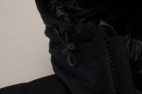 Thumbnail for Sleek Black Hooded Short Sleeve Jacket