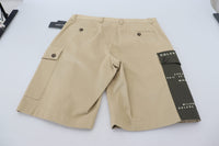 Thumbnail for Beige Cotton Cargo Bermuda Shorts