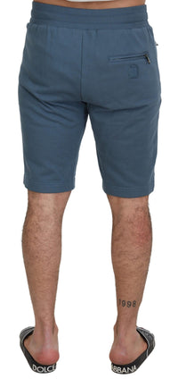 Thumbnail for Elegant Blue Bermuda Shorts - Regular Fit