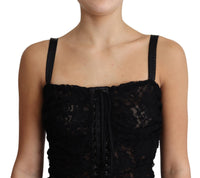 Thumbnail for Elegant Black Lace Bustier Mini Dress