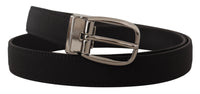 Thumbnail for Elegant Grosgrain Leather Belt with Silver Buckle