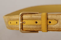 Thumbnail for Elegant Velvet Designer Gold-Buckled Belt