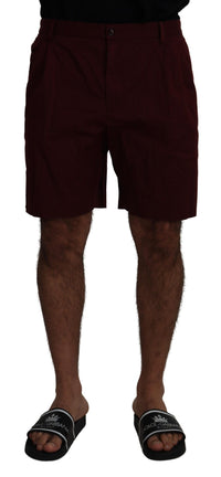 Thumbnail for Elegant Maroon Cotton Blend Shorts