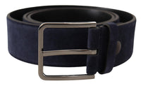 Thumbnail for Navy Elegance Velvet Leather Belt