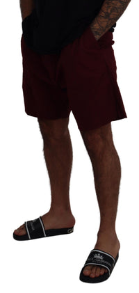 Thumbnail for Elegant Maroon Cotton Blend Shorts