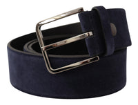 Thumbnail for Navy Elegance Velvet Leather Belt