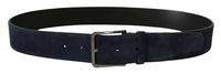 Thumbnail for Navy Elegance Velvet Leather Belt