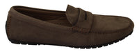 Thumbnail for Elegant Brown Leather Loafers