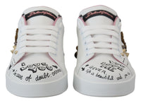 Thumbnail for Queen Crown Chic Leather Sneakers