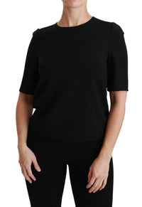 Thumbnail for Elegant Black Stretch Blouse Top