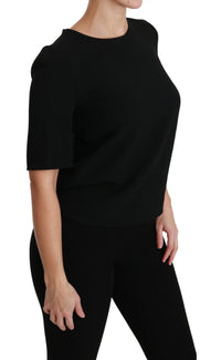 Thumbnail for Elegant Black Stretch Blouse Top
